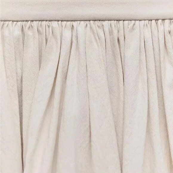 NWT ZARA RUFFLY WAIST SKIRT WHIT POCKETS - Picture 9 of 15